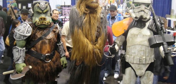 Star Wars cosplayer dresses up as Chewbacca who is one of the fan favorites