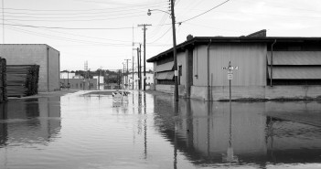 An abundance of rain caused a street intersection to close down due to a flood. (Library of Virginia/Wikipedia Commons)