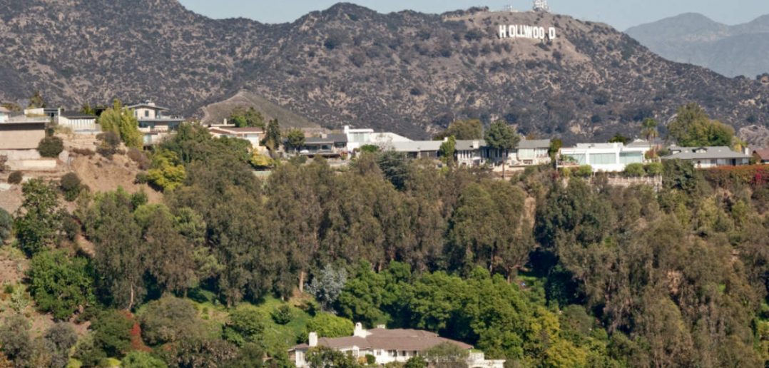 The Hollywood Sign as seen from the trail in Runyon Canyon Park. (wikipedia.com)