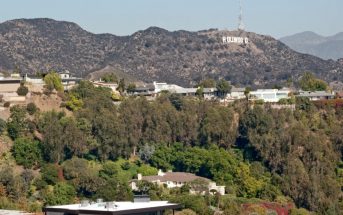 The Hollywood Sign as seen from the trail in Runyon Canyon Park. (wikipedia.com)