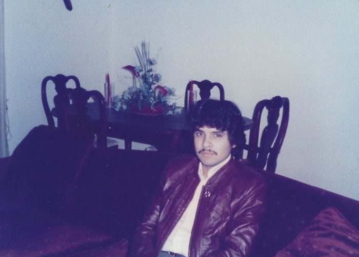 My father visiting my Mother on Valentine's Day in 1986