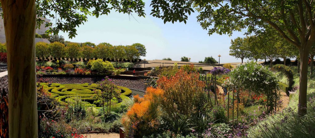 The 134,000-square-foot Central Garden at the Getty Center is the work of artist Robert Irwin. (Slices of Light/flickr. Used with a CC BY-NC-ND 2.0 license)