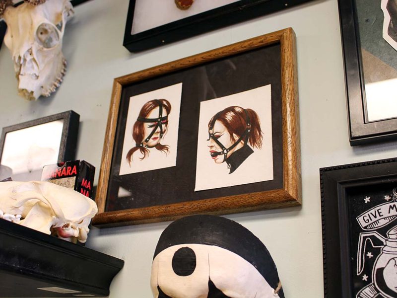Framed prints Sanchez designed. (Ashley Hern)